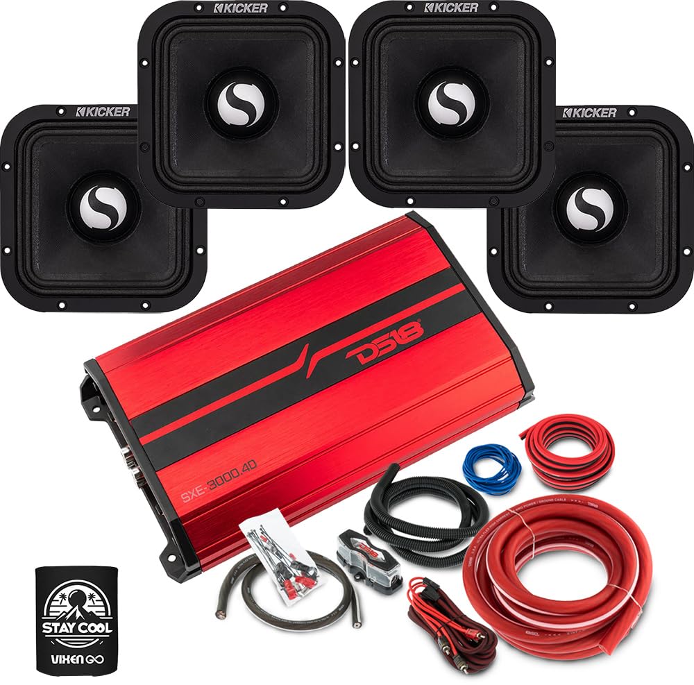 Amazon.com: KICKER Speakers and Amp Package of 4 Items: 7